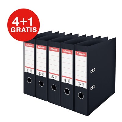 Classeur à levier Esselte Vivida N°1 multipack 75mm A4 5 pièces noir