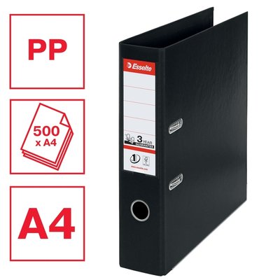 Classeur à levier Esselte Vivida N°1 multipack 75mm A4 5 pièces noir