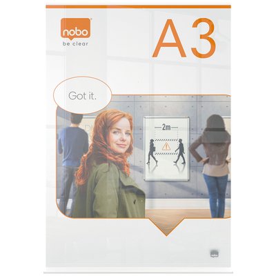 Porte-affiche Nobo Premium Plus A3 acrylique autoportant