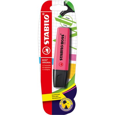 Surligneur STABILO BOSS Original 70/56 rose blister 1 pièce