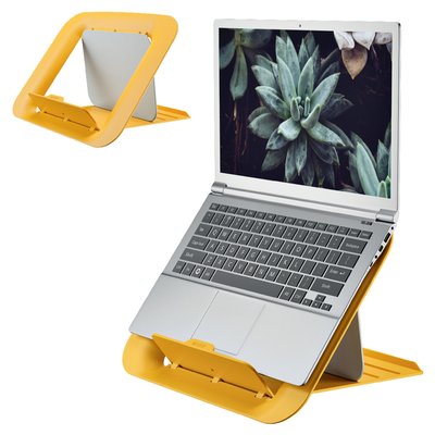 Support ordinateur portable Leitz Ergo Cosy réglable recycle jaune