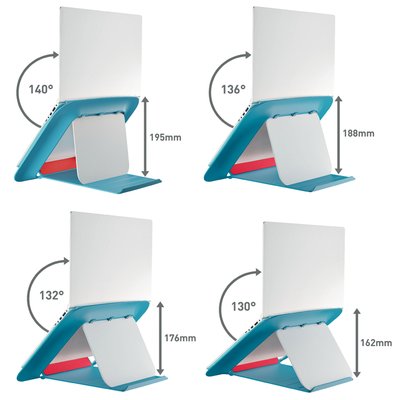 Support ordinateur portable Leitz Ergo Cosy réglable recyclé bleu
