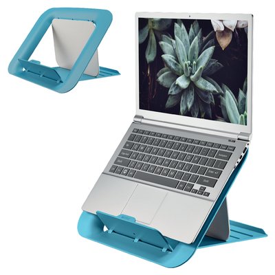 Support ordinateur portable Leitz Ergo Cosy réglable recyclé bleu
