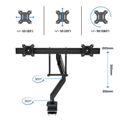 Monitorarm Fellowes Eppa Crossbar wit