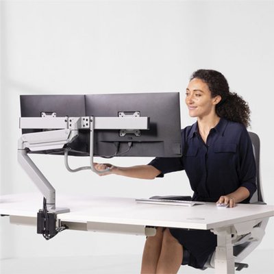 Monitorarm Fellowes Eppa Crossbar zilver