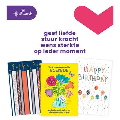 Wenskaart Hallmark Business Box verjaardag navulset à 12 stuks