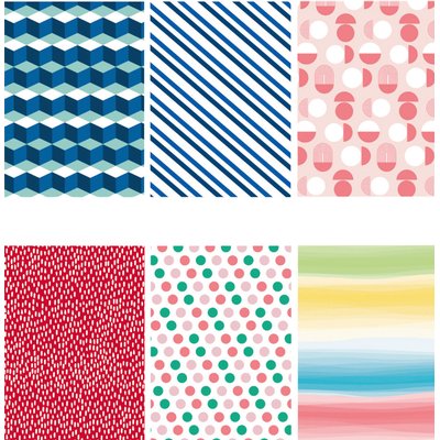 Inpakpapier IG Group Geo 200x70cm assorti