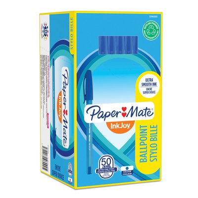 Stylo bille Paper Mate Inkjoy 100 Fin bleu