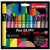 Feutre STABILO Pen 68/12 Max Arty assorti étui 12 pièces Photo