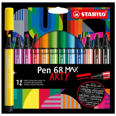 Feutre STABILO Pen 68/12 Max Arty assorti étui 12 pièces