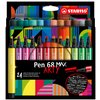 Feutre STABILO Pen 68 Max Arty assorti étui 24 pièces Photo