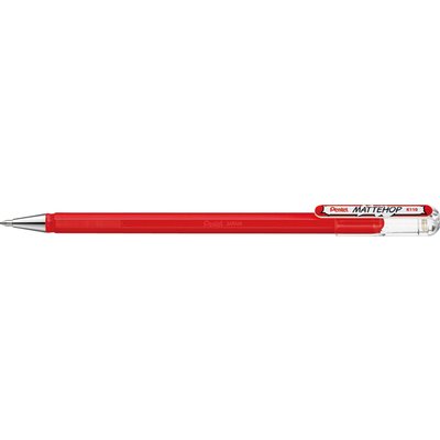 Gelschrijver Pentel K110 Mattehop medium rood