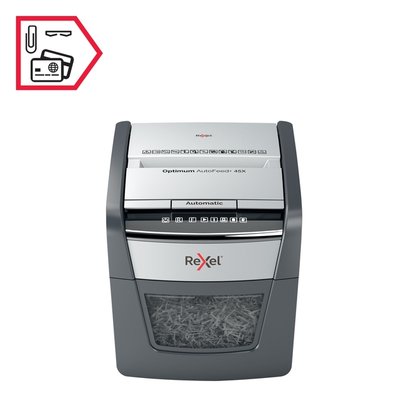 Papiervernietiger Rexel Optimum Auto+ 45X snippers 4x28mm