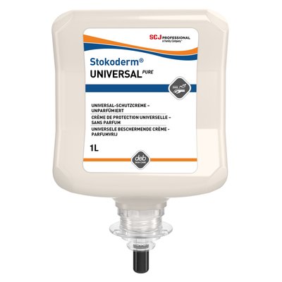 Crème mains SCJ Stokoderm Universal Pure sans parfum 1L