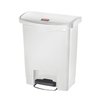 Pedaalemmer Rubbermaid Slim Jim Step-On 30liter wit foto