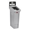 Deksel Rubbermaid Slim Jim Recyclestation gesloten zwart foto