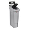 Deksel Rubbermaid Slim Jim Recyclestation gesloten zwart foto