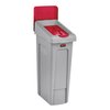 Deksel Rubbermaid Slim Jim Recyclestation gesloten rood foto