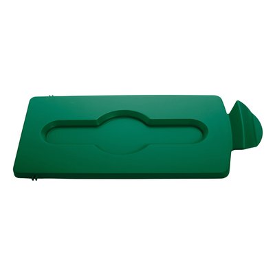 Deksel Rubbermaid Slim Jim Recyclestation gesloten groen