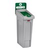 Deksel Rubbermaid Slim Jim Recyclestation gesloten groen foto