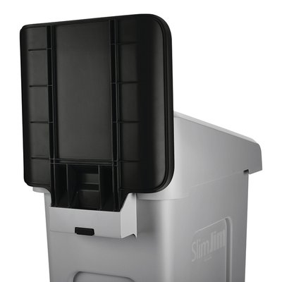 Panneau Rubbermaid Slim Jim pour station de recyclage noir