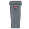 Collecteur Rubbermaid Slim Jim Vented avec conduits d'aération 60L gris Photo