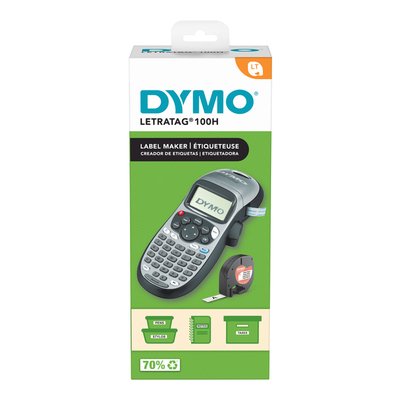 Labelprinter Dymo LetraTag 100H draagbaar abc 12mm zilverkleurig special edition