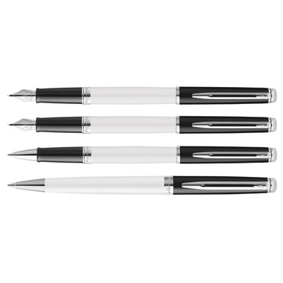 Stylo plume Waterman Hémisphère Colour Blocking Black White CT Medium
