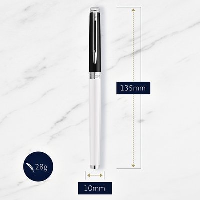 Stylo plume Waterman Hémisphère Colour Blocking Black White CT Medium