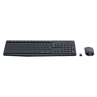 Clavier Logitech MK235 QWERTY + souris noir