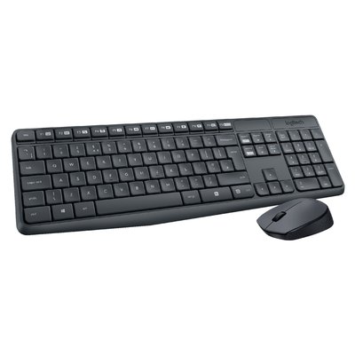 Clavier Logitech MK235 QWERTY + souris noir
