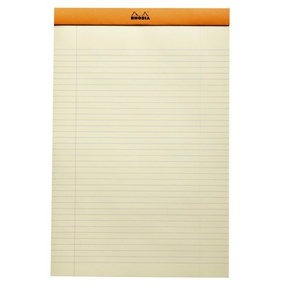 Bloc-notes Rhodia A4 ligné 80 feuilles 80g jaune