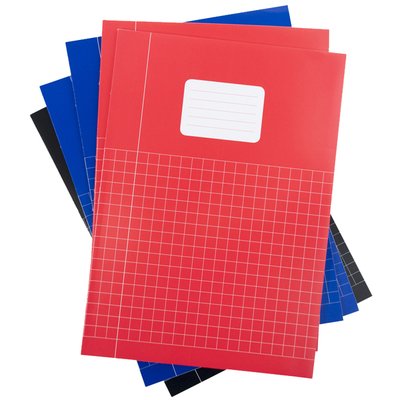 Cahier SOHO Basic A4 carreau 10x10mm 80 pages 60g assorti 5 pièces