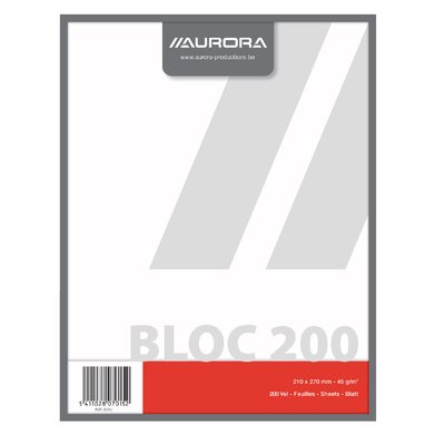Kladblok Aurora 210x270mm blanco 200 vel 45gr