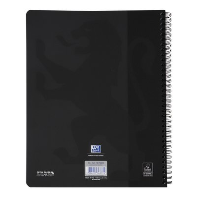 Bloc à spirale Oxford Touch A4 carreau 5mm 140 pages 80g noir