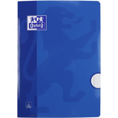 Cahier Oxford School A4 carreau 5x5mm 72 pages 80g assorti