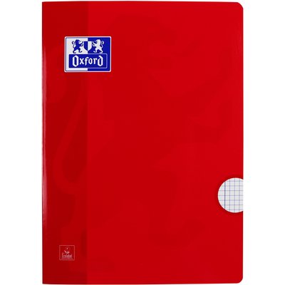 Cahier Oxford School A4 carreau 5x5mm 72 pages 80g assorti