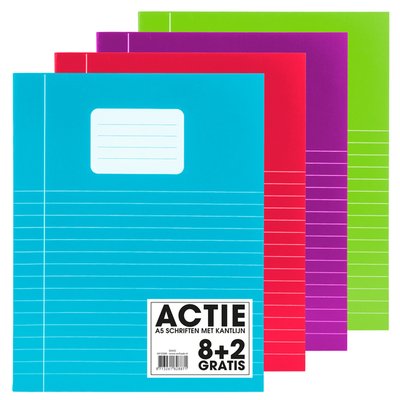 Cahier SOHO Trend A5 ligné 80 pages 60g assorti 8+2 gratuits
