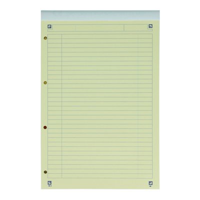Bloc de cours Oxford Everyday A4+ ligné 4 perf 160 pages 80g orange