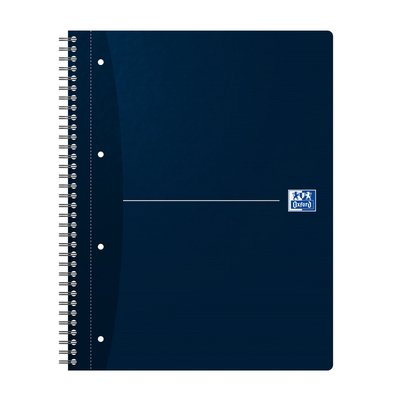 Collegeblok Oxford Office Essentials A4+ lijn 4-gaats 180 pagina's 80gr assorti