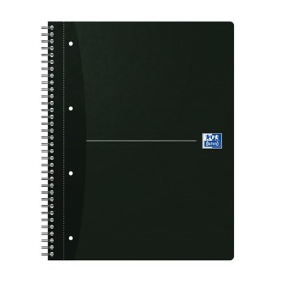 Collegeblok Oxford Office Essentials A4+ lijn 4-gaats 180 pagina's 80gr assorti