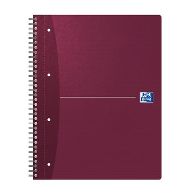 Collegeblok Oxford Office Essentials A4+ lijn 4-gaats 180 pagina's 80gr assorti
