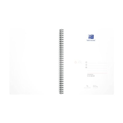 Collegeblok Oxford Office Essentials A4+ lijn 4-gaats 180 pagina's 80gr assorti