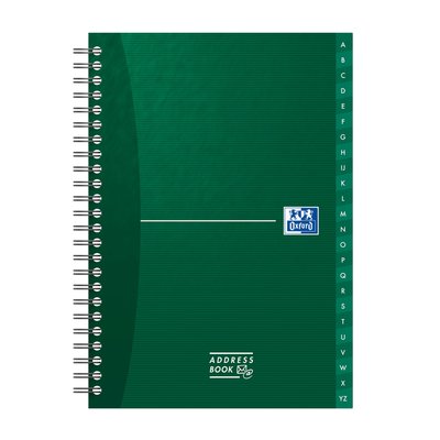Carnet d’adresses Oxford Essentials A5 72 feuilles double spirale assorti