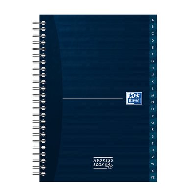 Carnet d’adresses Oxford Essentials A5 72 feuilles double spirale assorti