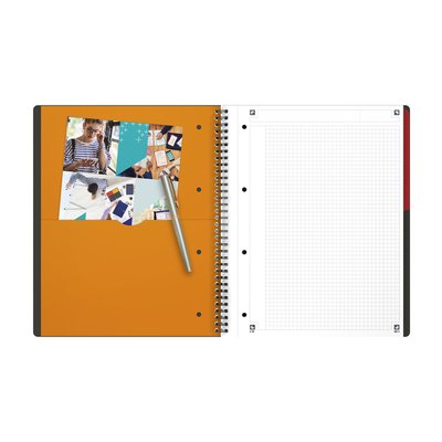 Spiraalblok Oxford International Activebook A4+ 160 pagina's ruit 5mm