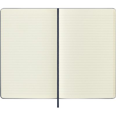 Carnet Moleskine large 210x130mm Couverture rigide ligné bleu saphir