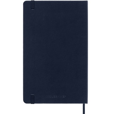 Carnet Moleskine large 210x130mm Couverture rigide ligné bleu saphir