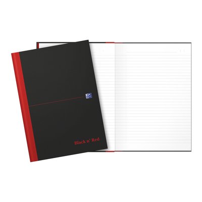 Cahier Oxford Black n’ Red A4 96 feuilles ligné