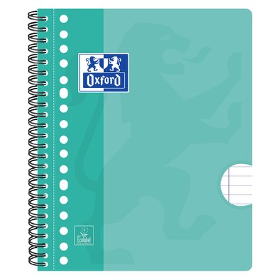 Collegeblok Oxford School A5+ lijn 17-gaats 160 pagina's 80gr assorti